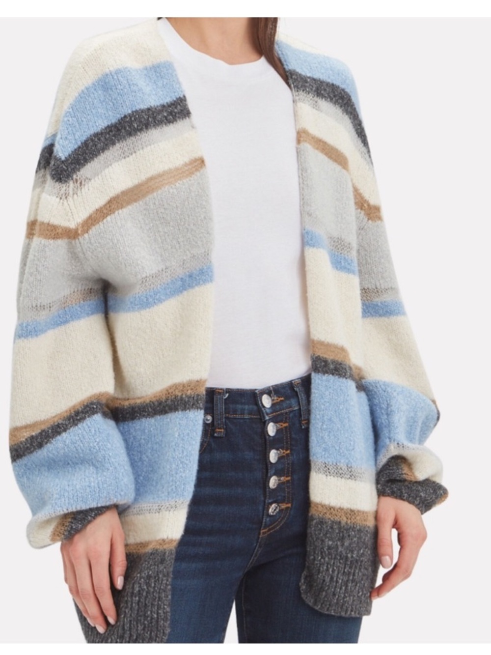 Veronica Beard Elizabeth Striped Cardigan